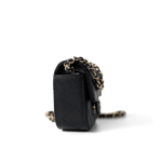 CHANEL Handbag Black 22C Mini Vanity Caviar Quilted Black (micro size) - Redeluxe