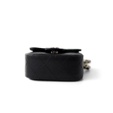 CHANEL Handbag Black 22C Mini Vanity Caviar Quilted Black (micro size) - Redeluxe