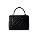 CHANEL Handbag Black / Lambskin 21S Black Lambskin Quilted Small Trendy CC Light Gold Hardware - Redeluxe
