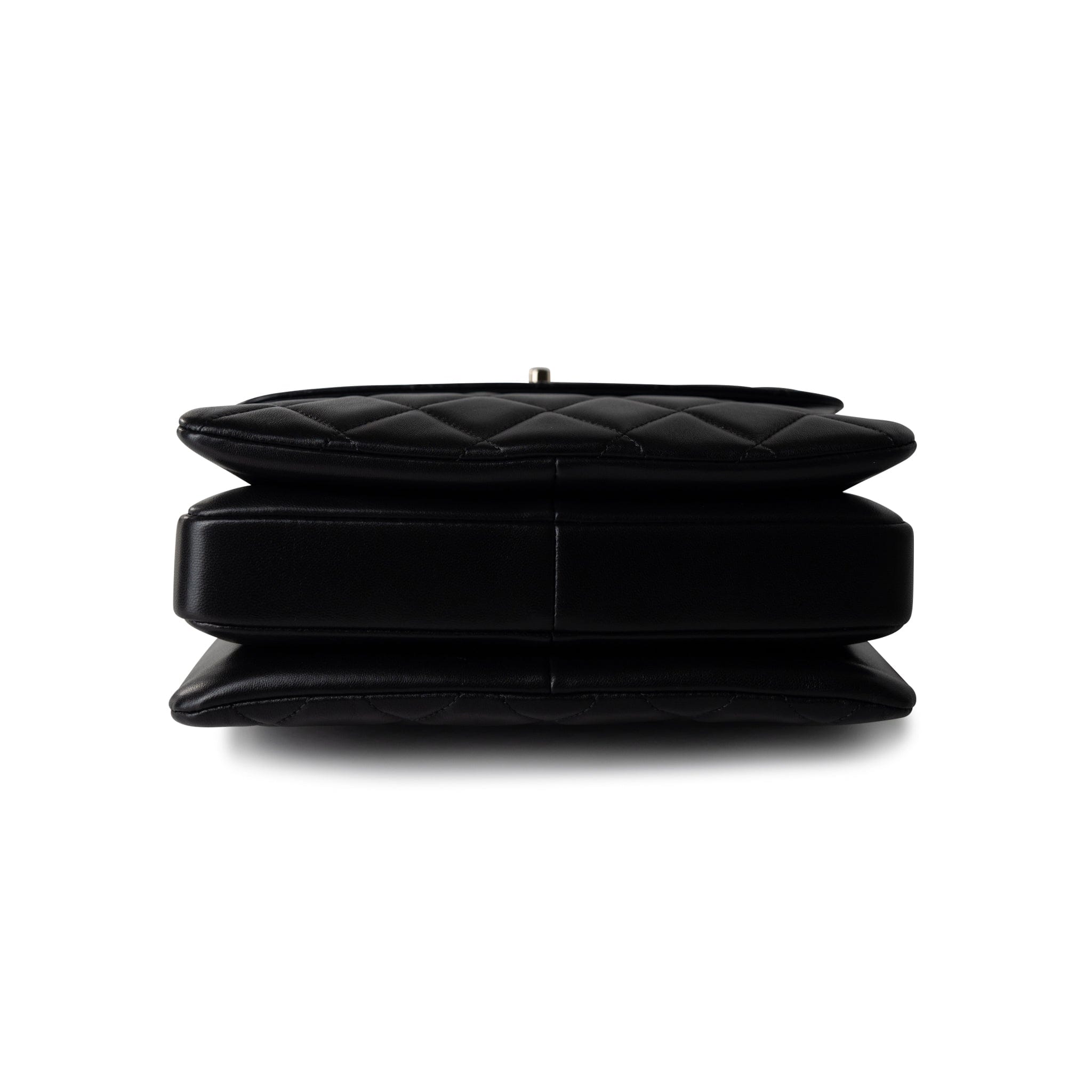 CHANEL Handbag Black / Lambskin 21S Black Lambskin Quilted Small Trendy CC Light Gold Hardware - Redeluxe