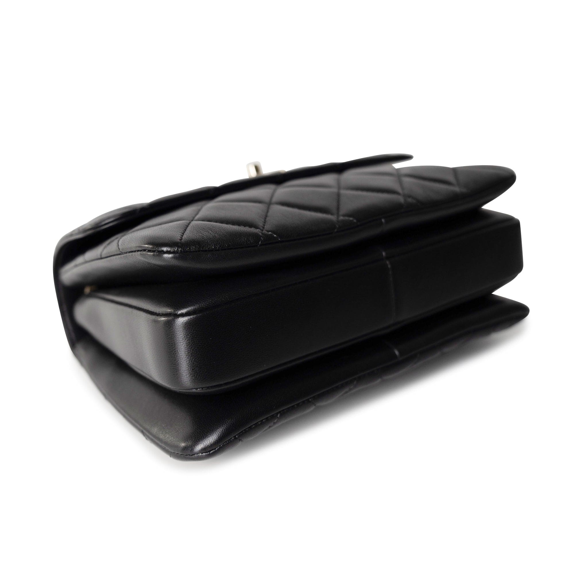 CHANEL Handbag Black / Lambskin 21S Black Lambskin Quilted Small Trendy CC Light Gold Hardware - Redeluxe