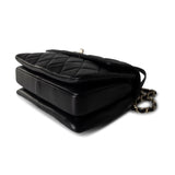 CHANEL Handbag Black / Lambskin 21S Black Lambskin Quilted Small Trendy CC Light Gold Hardware - Redeluxe
