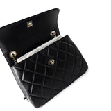 CHANEL Handbag Black / Lambskin 21S Black Lambskin Quilted Small Trendy CC Light Gold Hardware - Redeluxe