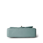 CHANEL Handbag Blue 20C Tiffany Blue Caviar Quilted Classic Flap Small Light Gold Hardware - Redeluxe