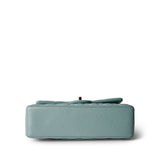 CHANEL Handbag Blue 20C Tiffany Blue Caviar Quilted Classic Flap Small Light Gold Hardware - Redeluxe