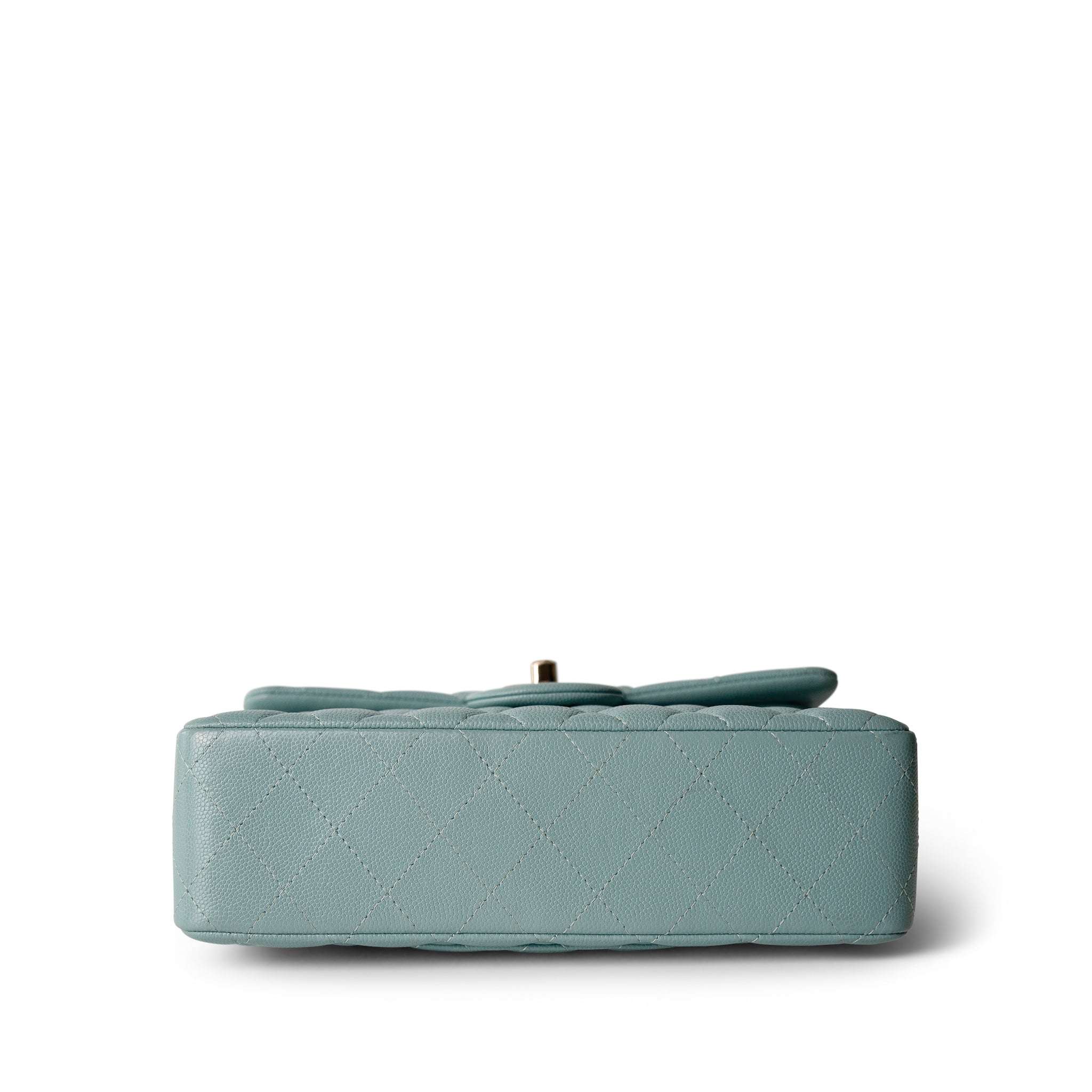 CHANEL Handbag Blue 20C Tiffany Blue Caviar Quilted Classic Flap Small Light Gold Hardware - Redeluxe