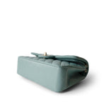 CHANEL Handbag Blue 20C Tiffany Blue Caviar Quilted Classic Flap Small Light Gold Hardware - Redeluxe