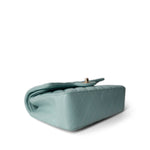 CHANEL Handbag Blue 20C Tiffany Blue Caviar Quilted Classic Flap Small Light Gold Hardware - Redeluxe