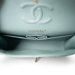 CHANEL Handbag Blue 20C Tiffany Blue Caviar Quilted Classic Flap Small Light Gold Hardware - Redeluxe