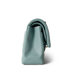 CHANEL Handbag Blue 20C Tiffany Blue Caviar Quilted Classic Flap Small Light Gold Hardware - Redeluxe