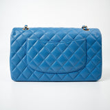 CHANEL Handbag Blue 20S Blue Caviar Quilted Classic Flap Medium Light Gold Hardware - Redeluxe