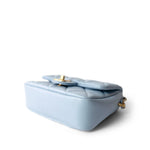 CHANEL Handbag Blue 21K My Perfect Bag Light Blue Caviar Quilted Aged Gold Hardware - Redeluxe