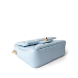 CHANEL Handbag Blue 21K My Perfect Bag Light Blue Caviar Quilted Aged Gold Hardware - Redeluxe