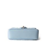 CHANEL Handbag Blue 21K My Perfect Bag Light Blue Caviar Quilted Aged Gold Hardware - Redeluxe