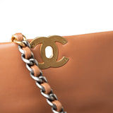CHANEL Handbag Brown 21P Caramel Lambskin Quilted 19 Flap Small Mixed Hardware - Redeluxe