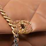 CHANEL Handbag Brown 21P Caramel Lambskin Quilted 19 Flap Small Mixed Hardware - Redeluxe