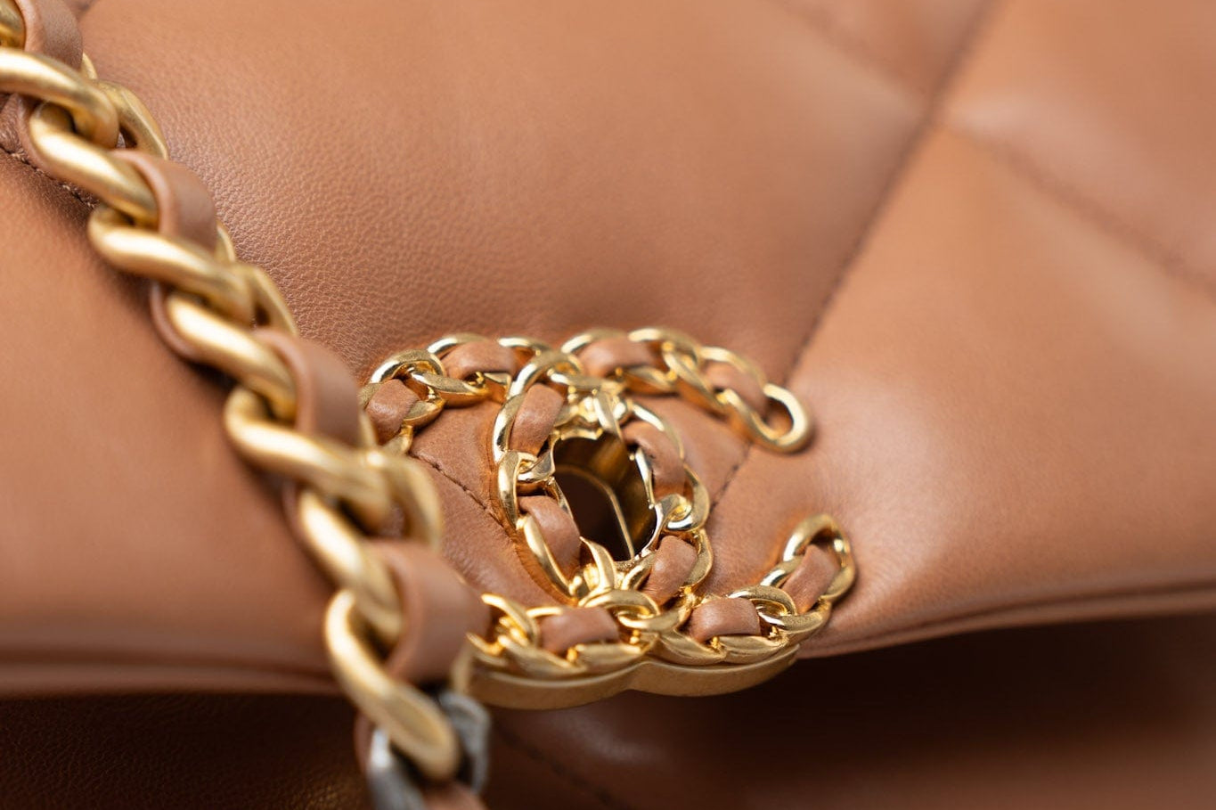 CHANEL Handbag Brown 21P Caramel Lambskin Quilted 19 Flap Small Mixed Hardware - Redeluxe