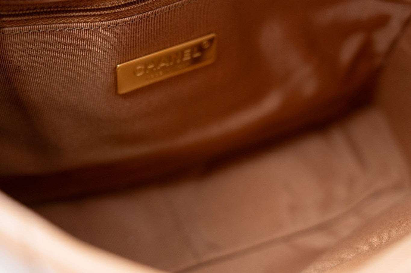 CHANEL Handbag Brown 21P Caramel Lambskin Quilted 19 Flap Small Mixed Hardware - Redeluxe