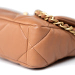 CHANEL Handbag Brown 21P Caramel Lambskin Quilted 19 Flap Small Mixed Hardware - Redeluxe