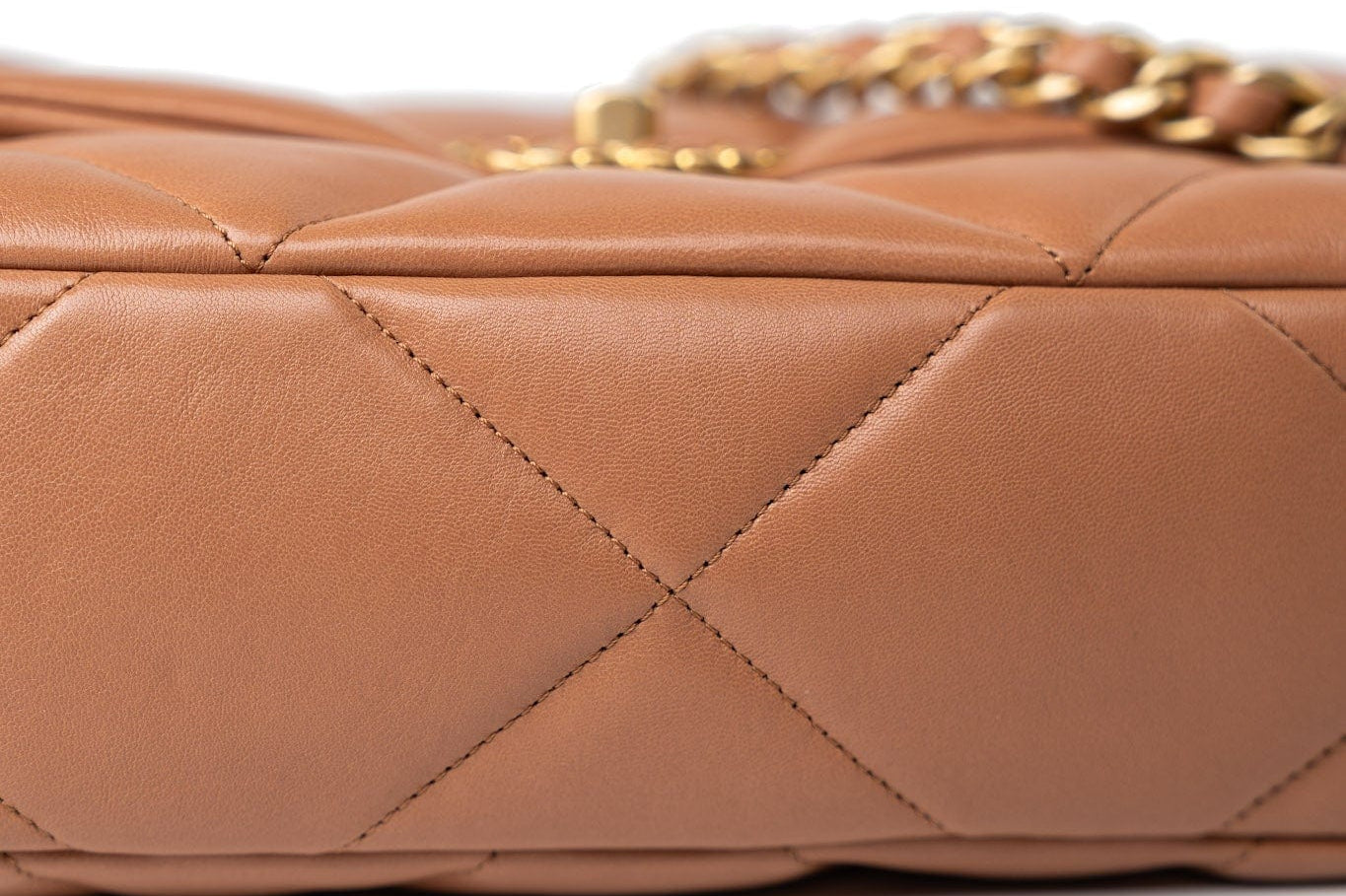 CHANEL Handbag Brown 21P Caramel Lambskin Quilted 19 Flap Small Mixed Hardware - Redeluxe