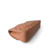 CHANEL Handbag Brown 21P Caramel Lambskin Quilted Classic Flap Small Light Gold Hardware - Redeluxe