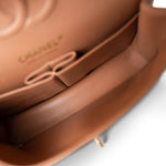 CHANEL Handbag Brown 21P Caramel Lambskin Quilted Classic Flap Small Light Gold Hardware - Redeluxe