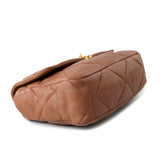 CHANEL Handbag Brown 21P Large Caramel Lambskin Quilted 19 Flap Mixed Hardware - Redeluxe