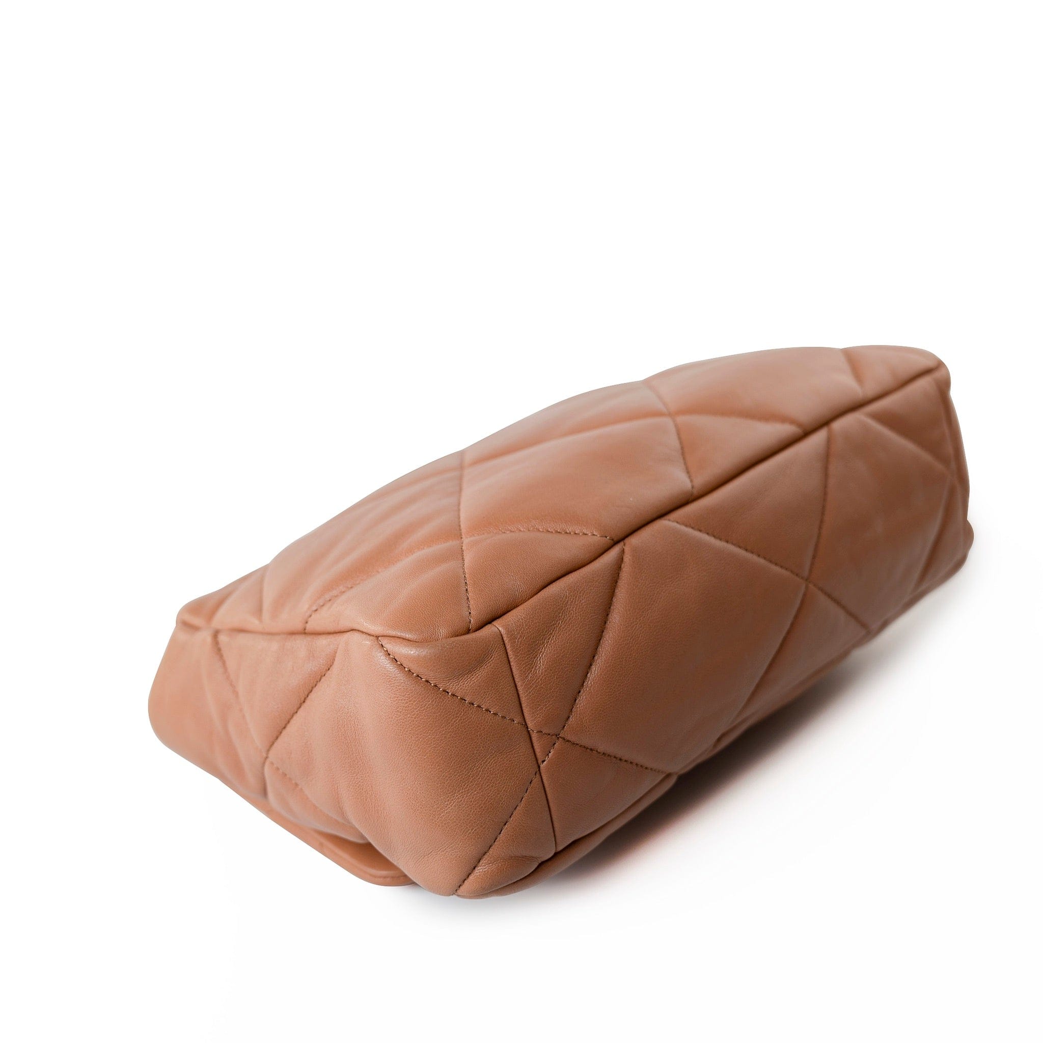 CHANEL Handbag Brown 21P Large Caramel Lambskin Quilted 19 Flap Mixed Hardware - Redeluxe