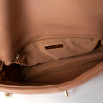 CHANEL Handbag Brown 21P Large Caramel Lambskin Quilted 19 Flap Mixed Hardware - Redeluxe