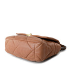 CHANEL Handbag Brown 21P Large Caramel Lambskin Quilted 19 Flap Mixed Hardware - Redeluxe