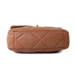 CHANEL Handbag Brown 21P Large Caramel Lambskin Quilted 19 Flap Mixed Hardware - Redeluxe