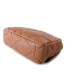 CHANEL Handbag Brown 21P Large Caramel Lambskin Quilted 19 Flap Mixed Hardware - Redeluxe