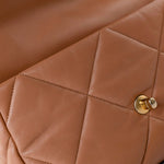 CHANEL Handbag Brown 21P Large Caramel Lambskin Quilted 19 Flap Mixed Hardware - Redeluxe