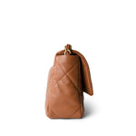 CHANEL Handbag Brown 22A Caramel Lambskin Quilted Small 19 Flap Mixed Hardware - Redeluxe