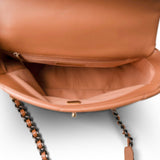 CHANEL Handbag Brown 22A Caramel Lambskin Quilted Small 19 Flap Mixed Hardware - Redeluxe