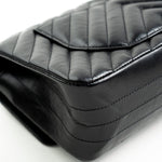 CHANEL Handbag Chanel 21K Reissue 2.55 Black Chevron Aged Calfskin Quilted 225 (Medium) AGHW - Redeluxe