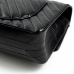 CHANEL Handbag Chanel 21K Reissue 2.55 Black Chevron Aged Calfskin Quilted 225 (Medium) AGHW - Redeluxe