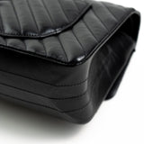 CHANEL Handbag Chanel 21K Reissue 2.55 Black Chevron Aged Calfskin Quilted 225 (Medium) AGHW - Redeluxe