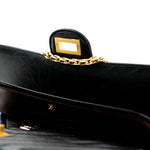 CHANEL Handbag Chanel 21K Reissue 2.55 Black Chevron Aged Calfskin Quilted 225 (Medium) AGHW - Redeluxe