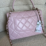 CHANEL Handbag Chanel 21S Small Light Pink Lambskin Quilted Trendy CC LGHW - Redeluxe