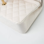 CHANEL Handbag Chanel 21S White Caviar Quilted Classic Flap Small LGHW - Redeluxe