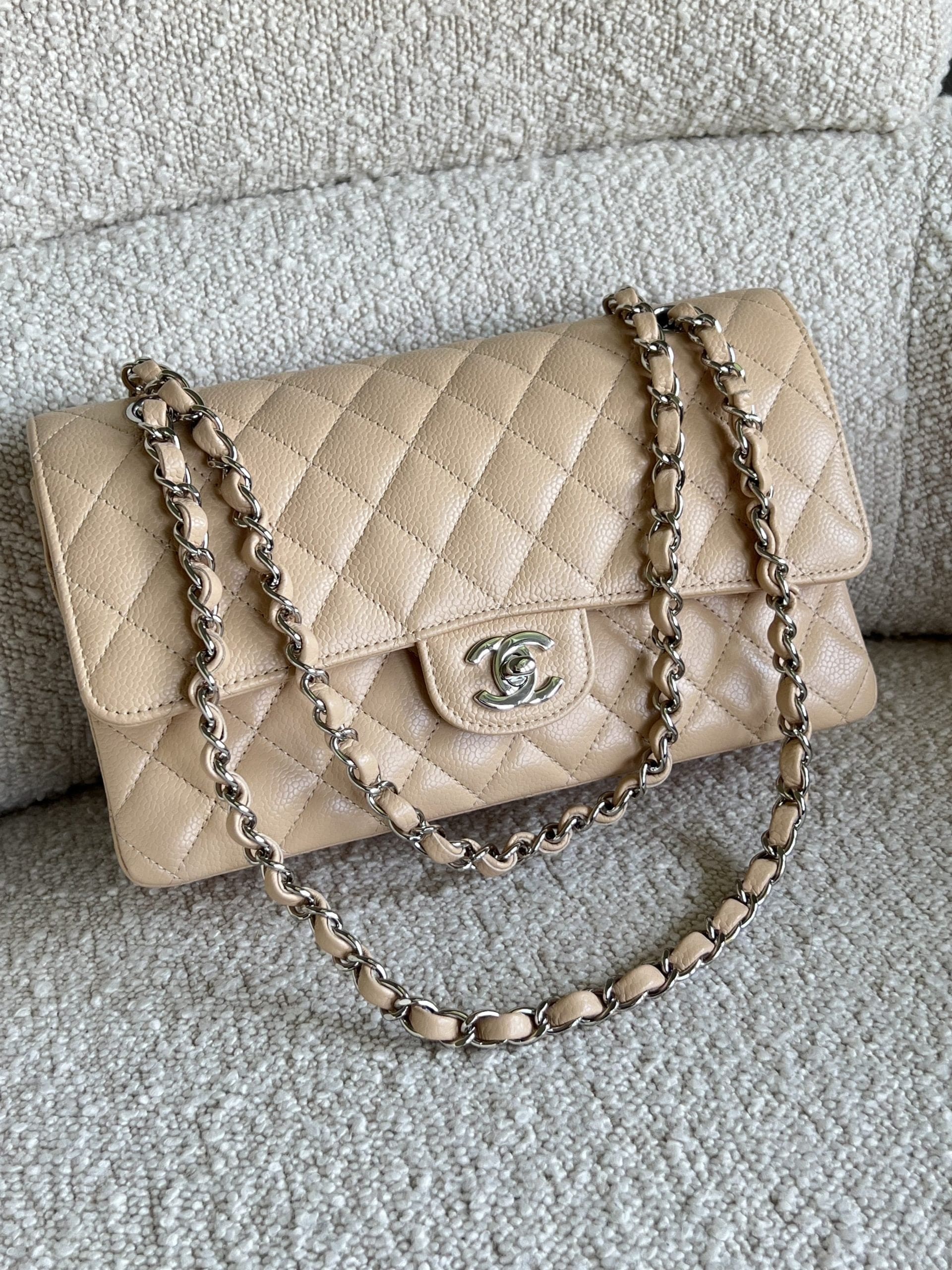 Chanel beige classic flap Clearance