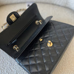 CHANEL Handbag Chanel Black Caviar Quilted Classic Flap Small Gold Hardware - Redeluxe