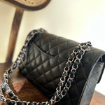 CHANEL Handbag Chanel Black Caviar Quilted Classic Flap Small SHW - Redeluxe