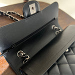 CHANEL Handbag Chanel Black Caviar Quilted Classic Flap Small SHW - Redeluxe