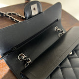 CHANEL Handbag Chanel Black Caviar Quilted Classic Flap Small SHW - Redeluxe