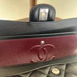 CHANEL Handbag Chanel Black Caviar Quilted Classic Flap Small SHW - Redeluxe