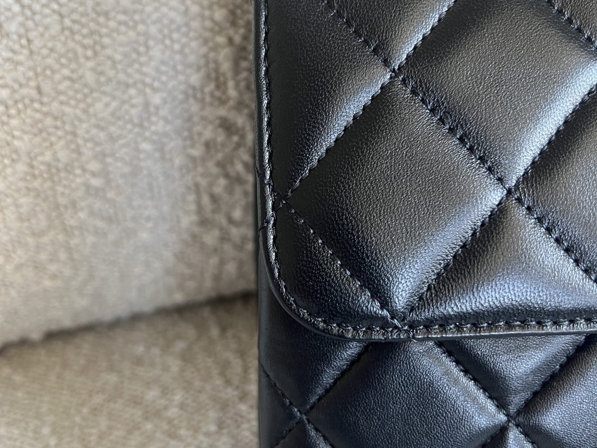 CHANEL Handbag Chanel Black Lambskin Quilted Trendy CC Small LGHW - Redeluxe