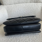 CHANEL Handbag Chanel Black Lambskin Quilted Trendy CC Small LGHW - Redeluxe
