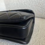 CHANEL Handbag Chanel Black Lambskin Quilted Trendy CC Small LGHW - Redeluxe
